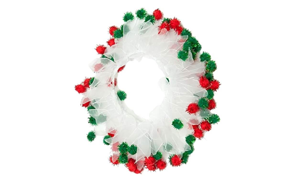pom pom decorative garland holiday collar