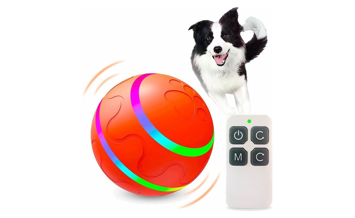 GUSSLM 2023 Motion Activated Remote Dog Toy 