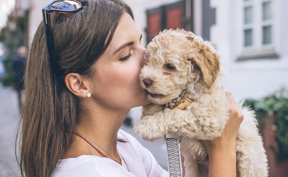 5 LOVE LANGUAGES - woman and small cockapoo