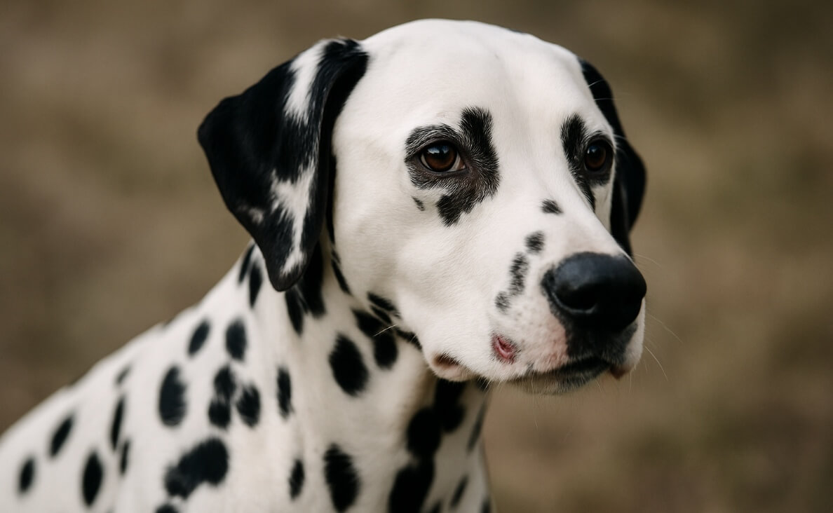 Dog Skin Cancer - dalmation with skin lesion on muzzle